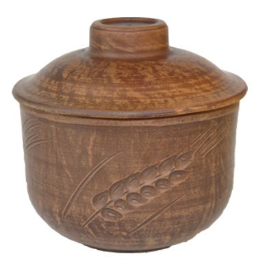 69-150/1 Горшочек для запекания №2 (Колос) 0,35 л. ; высота - 10см, ширина - 11см, длина - 11см 69-150/1