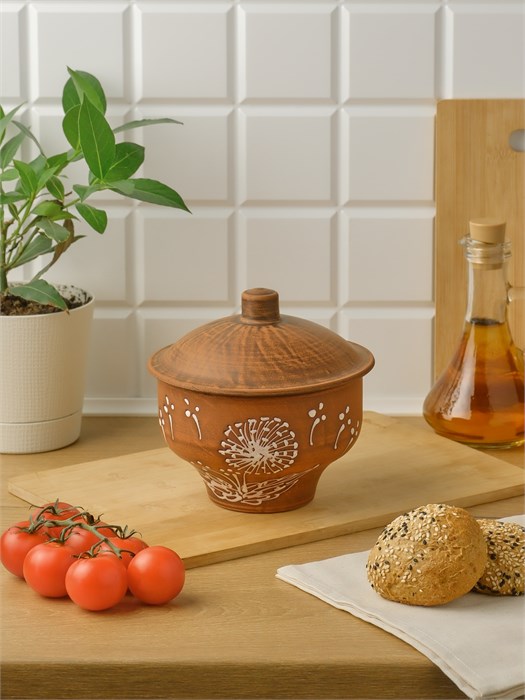 69-449 Кастрюлька "Одуванчик Б" 0,9 л. ; высота - 9см, ширина - 14см, длина - 14см .69-449