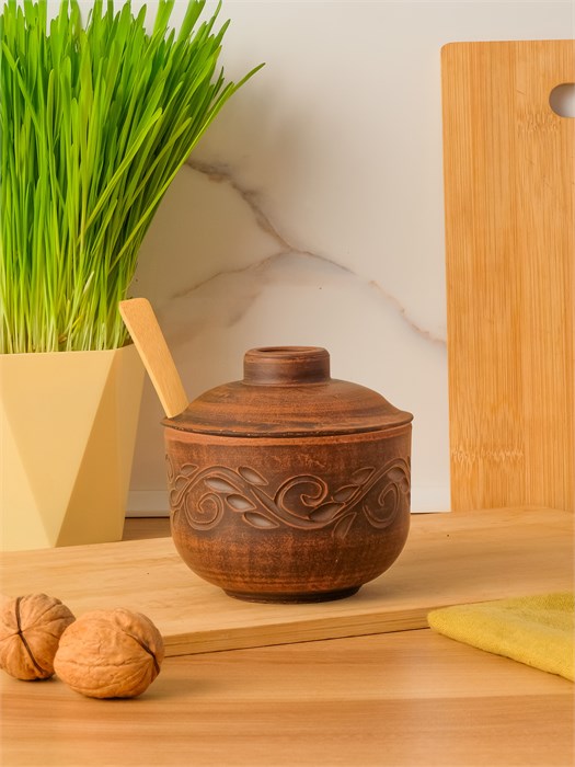 69-250/1С1 Емкость для специй №2 (Вьюнок) 0,35 л. ; высота - 10см, ширина - 11см, длина - 11см (2) (2) (2) .69-250/1С