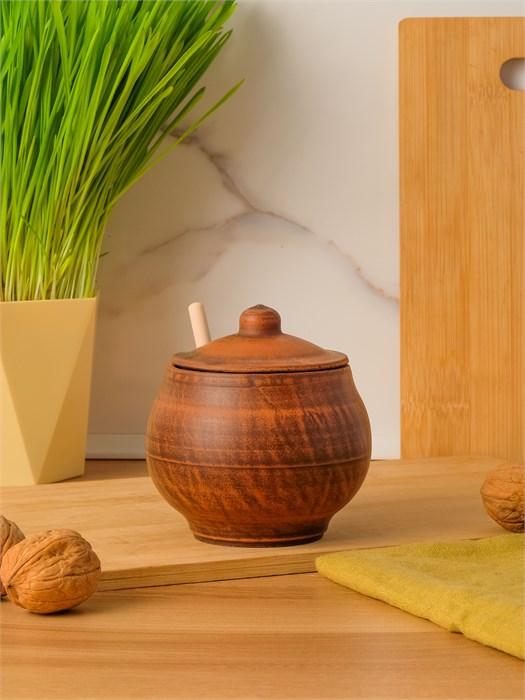 69-034М1 Емкость для меда (Гладь) 0,3 л. ; высота - 11см, ширина - 10см, длина - 10см (2) (2) 69-034М1