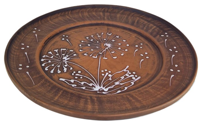 69-424 Тарелка  (Одуванчик Б) высота - 2,5см, ширина - 25см, длина - 25см .69-424