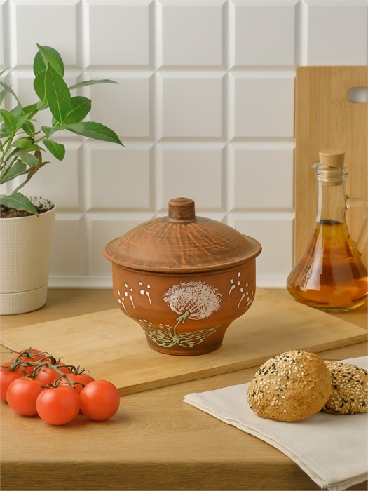 69-549 Кастрюлька "Одуванчик З" 0,9 л. ; высота - 9см, ширина - 14см, длина - 14см .69-549