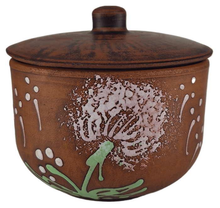 69-550 Горшочек для запекания №1(Одуванчик З) 0,35 л. ; высота - 10см, ширина - 11см, длина - 11см .69-550