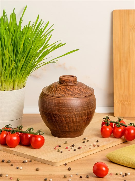 69-031/1 Горшок для жаркого №2 (Гладь) 0,55 л. ; высота - 11см, ширина - 12см, длина - 12см .69-031/1