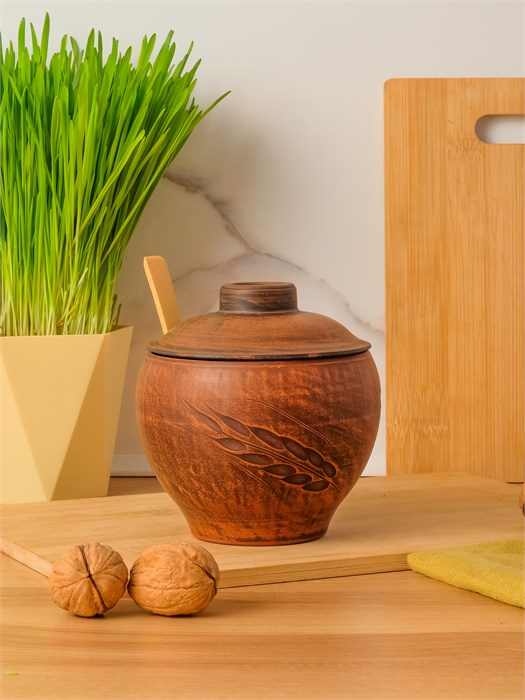 69-131/1С1 Емкость для специй №2 (Колос) 0,55 л. ; высота - 11см, ширина - 12см, длина - 12см (2) (2) .69-131/1С