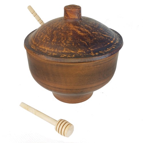 69-049М1 Емкость для меда "Гладь" 0,9 л. ; высота - 9см, ширина - 14см, длина - 14см (2) (2) .69-049М