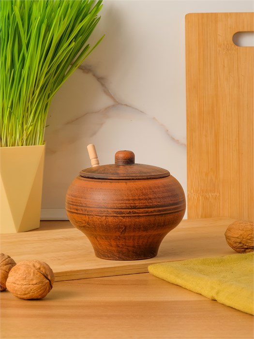 69-033М1 Емкость для Меда (Гладь) 0,35 л. ; высота - 10см, ширина - 11см, длина - 11см (2) (2) (2) .69-033М