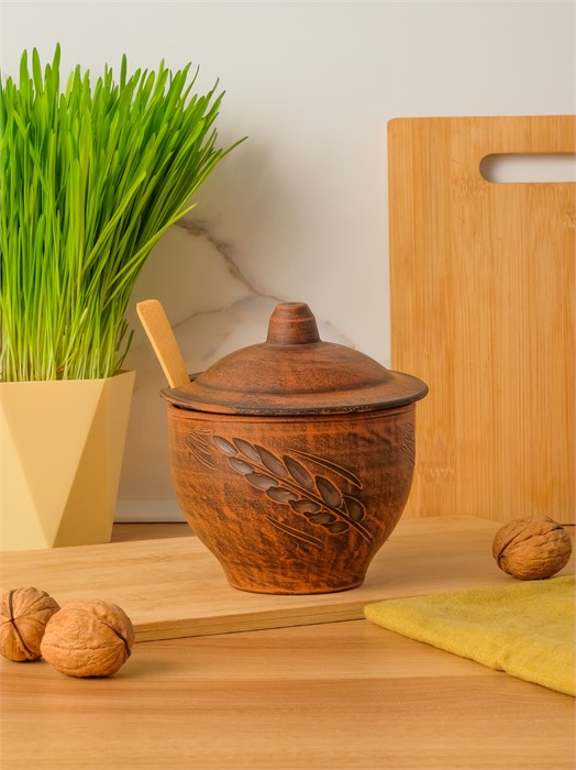 69-128С1 Емкость для специй (Колос) 0,6 л. ; высота - 13см, ширина - 12см, длина - 12см .69-128С