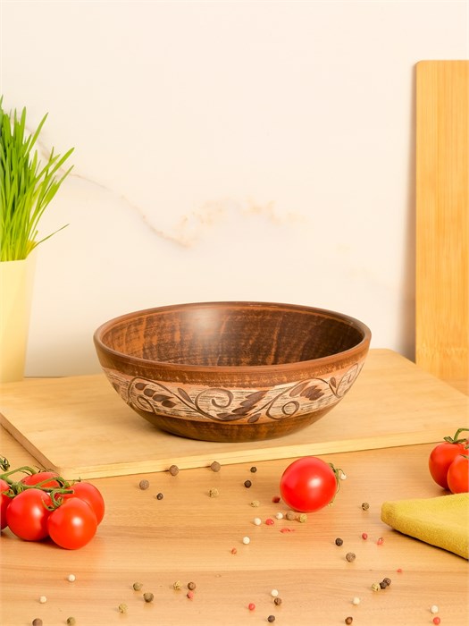 69_352.Ш Салатник классический (Орнамент) 1л. ; высота - 6см, ширина - 18,5см, длина - 18,5см (2) 69_352.Ш