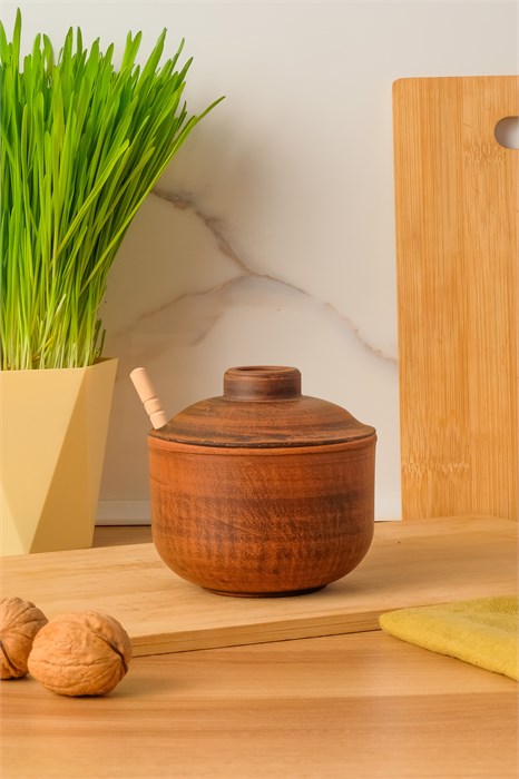 69-050/1М1 Емкость для меда №2 (Гладь) 0,35 л. ; высота - 10см, ширина - 11см, длина - 11см (2) (2) .69-050/1М