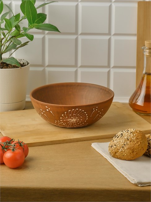 69_452.Ш Салатник классический(Одуванчик Б) 1 л. ; высота - 6см, ширина - 18,5см, длина - 18,5см (2) (2) 69_452.Ш