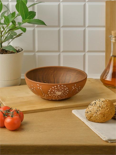 69_453.Ш Миска для Борща (салатник) (Одуванчик Б) 0,8 л. ; высота - 5,5см, ширина - 17,5см, длина - 17,5см (2) (2) 69_453.Ш