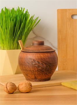 69-130/1С1 Емкость для специй №2 (Колос) 0,7 л. ; высота - 14см, ширина - 13см, длина - 13см (2) (2) 69-130/1С