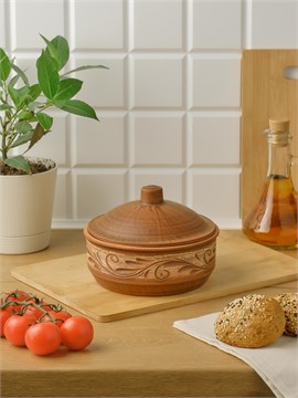 69-367 Форма для запекания (Орнамент) 0,88 л. ; высота - 12см, ширина - 16см, длина - 16см 69-367