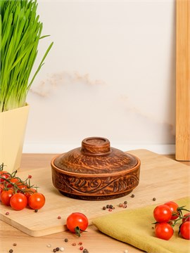 69-236/1 Блюдо для запекания/Кокотница с крышкой №2 (Вьюнок) 0,25 л. ; высота - 9см, ширина - 12см, длина - 12см (2) 69-236/1