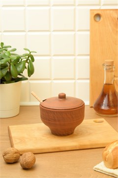 69-029М1 Емкость для меда  (Гладь) 0,4 л. ; высота - 10см, ширина - 11см, длина - 11см 69-029М