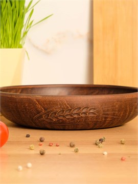 69_139.Ш Блюдо/Тарелка для нарезки/Тарелка для фруктов (Колос) ; высота - 4см, ширина - 21см, длина - 21см (2) 69_139.Ш