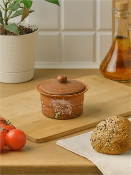 69-537 Кокотница для жульена с крышкой (Одуванчик З) 0,25 л. ; высота - 8см, ширина - 10см, длина - 10см 69-537