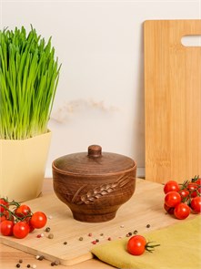 69-129 Горшок для запекания №1  (Колос) 0,4 л. ; высота - 10см, ширина - 11см, длина - 11см .69-129