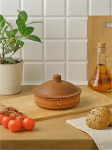 69-459 Жаровня с крышкой (Одуванчик Б) 0,45 л. ; высота -9,5см, ширина - 15см, длина - 15см .69-459