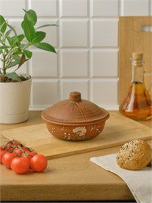 69-527 Блюдо для запекания/кокотница (Одуванчик З) 0,55 л. ; высота - 11см, ширина - 16см, длина - 16см .69-527