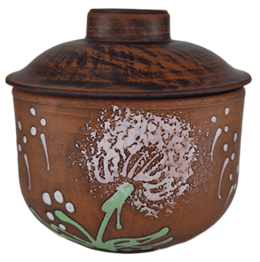 69-550/1 Горшочек для запекания №2 (Одуванчик З) 0,35 л. ; высота - 10см, ширина - 11см, длина - 11см .69-550/1