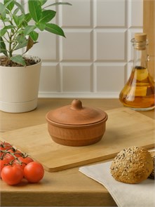 69-065 Жаровня (Кеци) (Гладь) 0,31 л. ; высота - 9см, ширина - 12см, длина - 12см .69-065