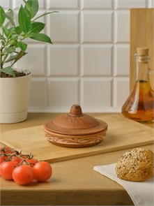 69-366 Форма для запекания / Кокотница  (Орнамент) 0,22 л. ; высота - 8см, ширина - 13см, длина - 13см .69-366