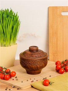 69-229/1 Горшок для запекания №2 (Вьюнок)  0,4 л. ; высота - 11см, ширина - 11см, длина - 11см (2) .69-229/1