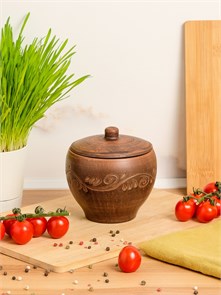 69-231 Горшок для жаркого №1 (Вьюнок) 0,55 л. ; высота - 10см, ширина - 12см, длина - 12см .69-231