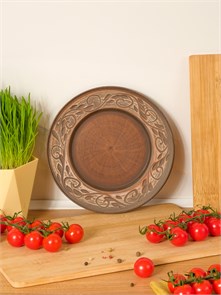 69-325 Тарелка  (Орнамент) высота - 2см, ширина - 19см, длина - 19см (2) .69-325