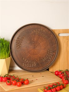 69_155.Ш Блюдо для пиццы (Сервировочное) (Колос) ; высота - 2,5см, ширина - 28см, длина - 28см (2) (2) 69_155.Ш