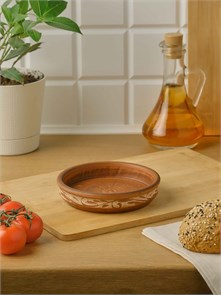 69-363 Форма для запекания / Кокотница  (Орнамент) 0,22 л. ; высота - 3см, ширина - 13см, длина - 13см .69-363