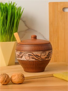 69-331С1 Емкость для специй №1 (Орнамент) 0,55 л. ; высота - 10см, ширина - 12см, длина - 12см (2) (2) .69-331С