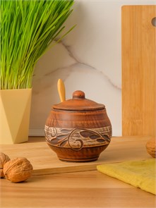 69-334С2 Емкость для специй (Орнамент) 0,3 л. ; высота - 11см, ширина - 10см, длина - 10см (2) (2) (2) .69-334С2