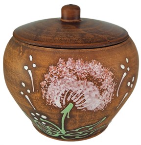 69-530 Горшок для жаркого (Одуванчик З) 0,7 л. ; высота - 13см, ширина - 13см, длина - 13см .69-530