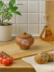 69-533 Чугунок/Горшок для жаркого(малый)/для специй (Одуванчик З) 0,35 л. ; высота - 10см, ширина - 11см, длина - 11см .69-533