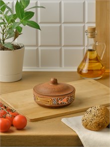 69-636 Блюдо для запекания/Кокотница с крышкой №1 (Оливия) 0,25 л. ; высота - 8см, ширина - 12см, длина - 12см .69-636