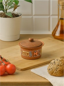 69-637 Кокотница для жульена с крышкой (Оливия) 0,25 л. ; высота - 8см, ширина - 10см, длина - 10см .69-637