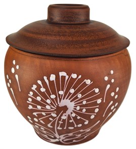 69-431/1 Горшок для жаркого №2 (Одуванчик Б) 0,55 л. ; высота - 11см, ширина - 12см, длина - 12см .69-431/1