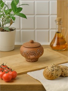 69-433 Чугунок/Горшок для жаркого(малый)/для специй (Одуванчик Б) 0,35 л. ; высота - 10см, ширина - 11см, длина - 11см .69-433