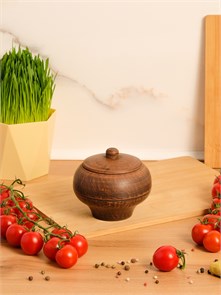 69-033 Чугунок/Горшок для жаркого(малый)/для специй (Гладь) 0,35 л. ; высота - 10см, ширина - 11см, длина - 11см .69-033