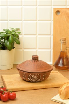 69-427 Блюдо для запекания/кокотница (Одуванчик Б) 0,55 л. ; высота - 11см, ширина - 16см, длина - 16см .69-427