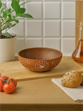 69_453.Ш Миска для Борща (салатник) (Одуванчик Б) 0,8 л. ; высота - 5,5см, ширина - 17,5см, длина - 17,5см (2) (2) 69_453.Ш