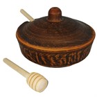 69-036М1 Емкость для меда №1 (Гладь) 0,25 л. ; высота - 8см, ширина - 12см, длина - 12см 69-036М1