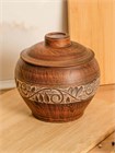 69-331/1 Горшок для жаркого №2 (Орнамент) 0,55 л. ; высота - 10см, ширина - 12см, длина - 12см 69-331/1