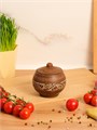 69-334 Горшок для жаркого/для специй (Орнамент) 0,3 л. ; высота - 11см, ширина - 10см, длина - 10см .69-334